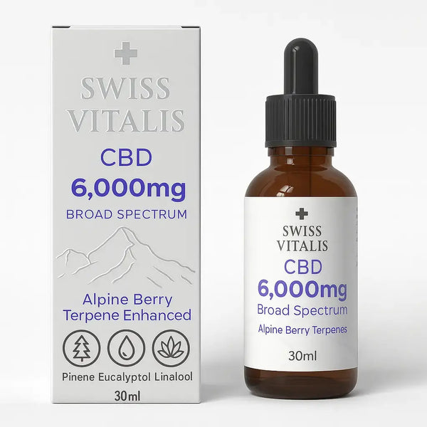 Swiss Vitalis Broad Spectrum CBD 6000mg – Alpine Enhanced Terpenes Swiss Vitalis