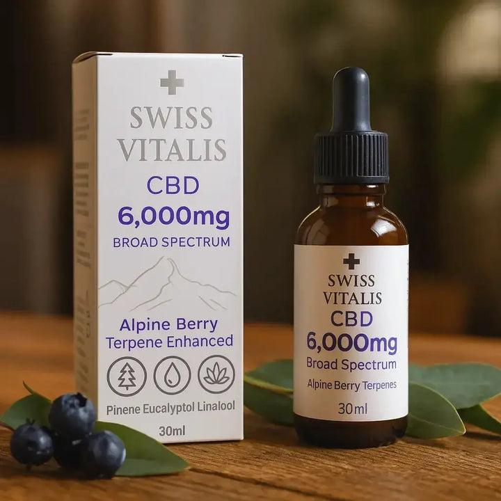 Swiss Vitalis Broad Spectrum CBD 6000mg – Alpine Enhanced Terpenes - Swiss Vitalis 