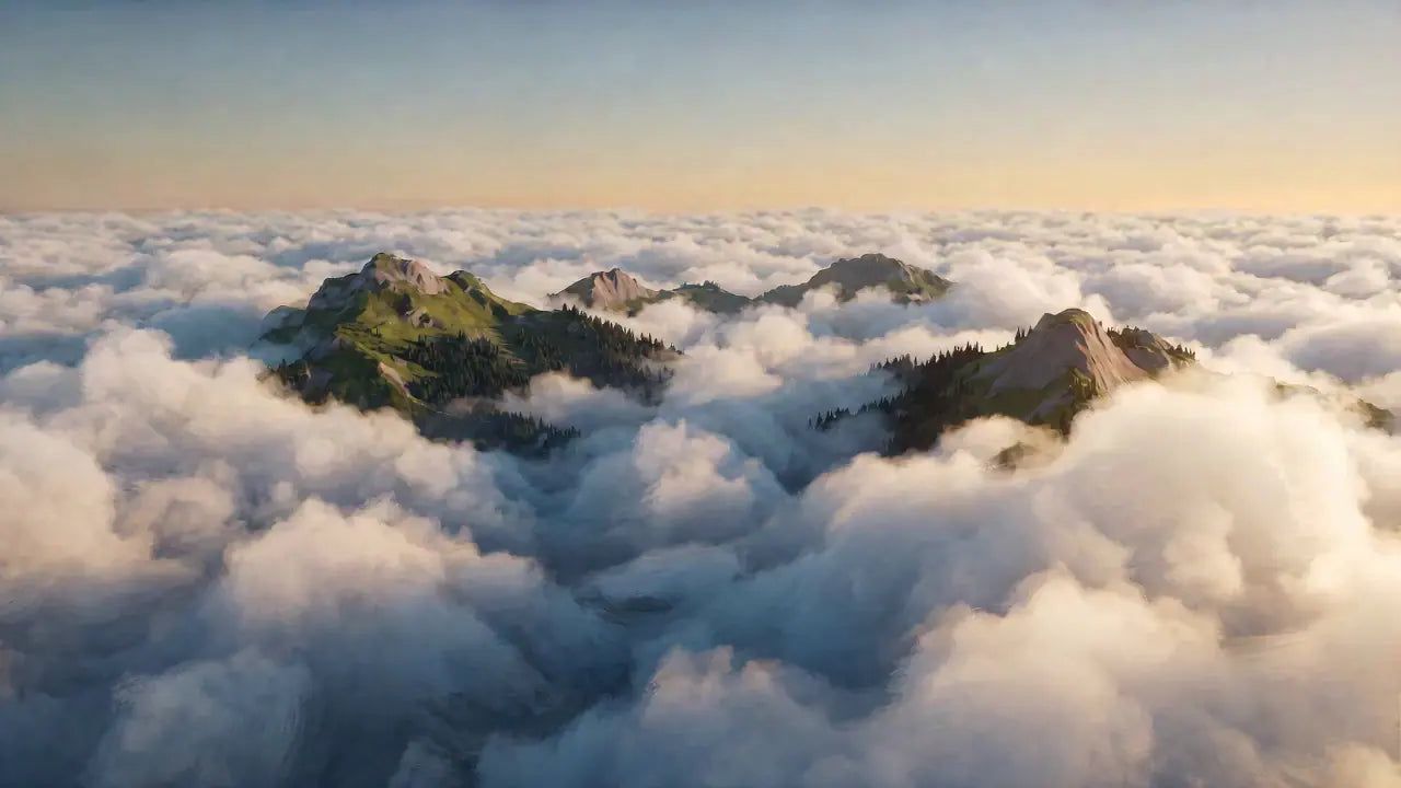 A descent from above the clouds onto an alpine growing terrace, into the workshop, and on to the Swiss Vitalis bottle.